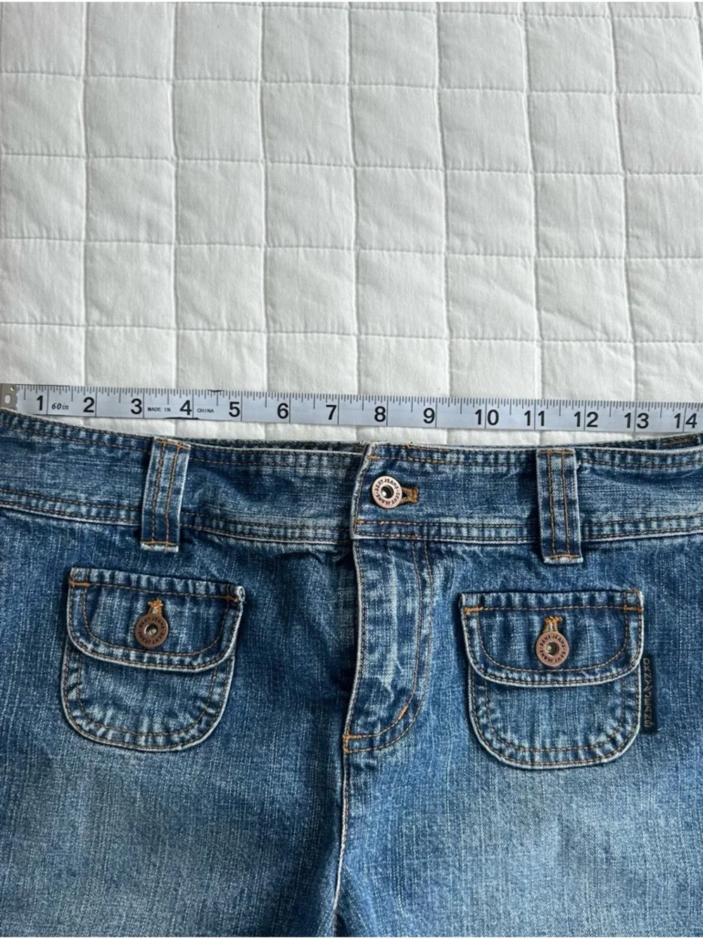 DKNY Denim Shorts with Front Flap Pockets - Picture 4 of 6